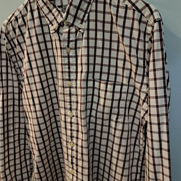J. Crew men's large long sleeve button down plaid shirt - Picture 6 of 12